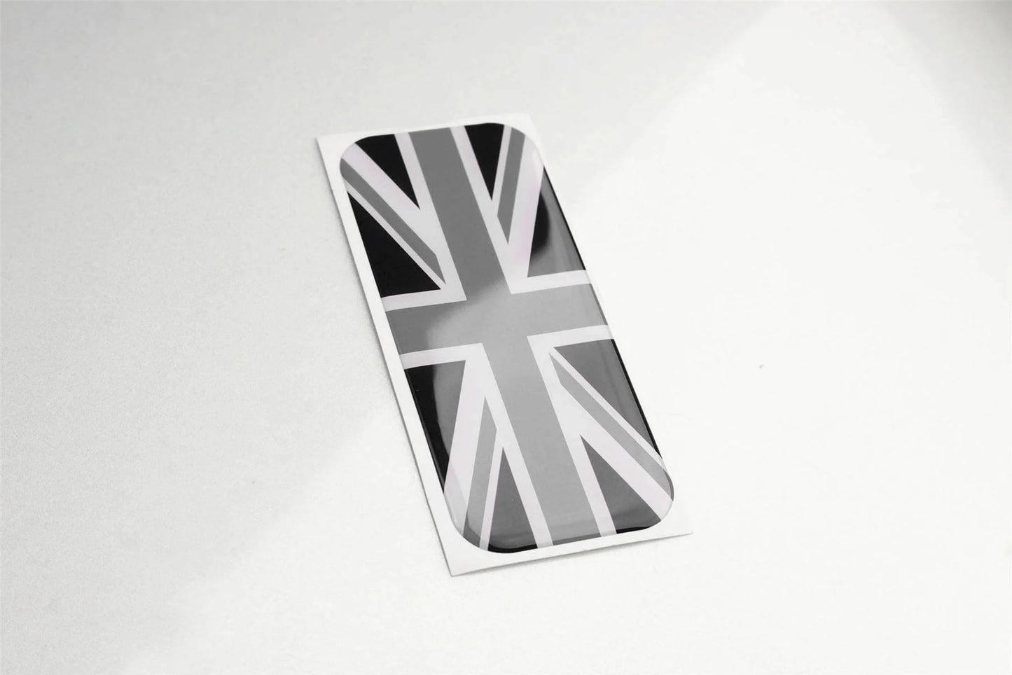 3D Gel Black Union Jack Badge Pair